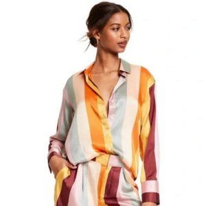 Fe Noel X Target Vertical Striped Button Down Shirt NWT